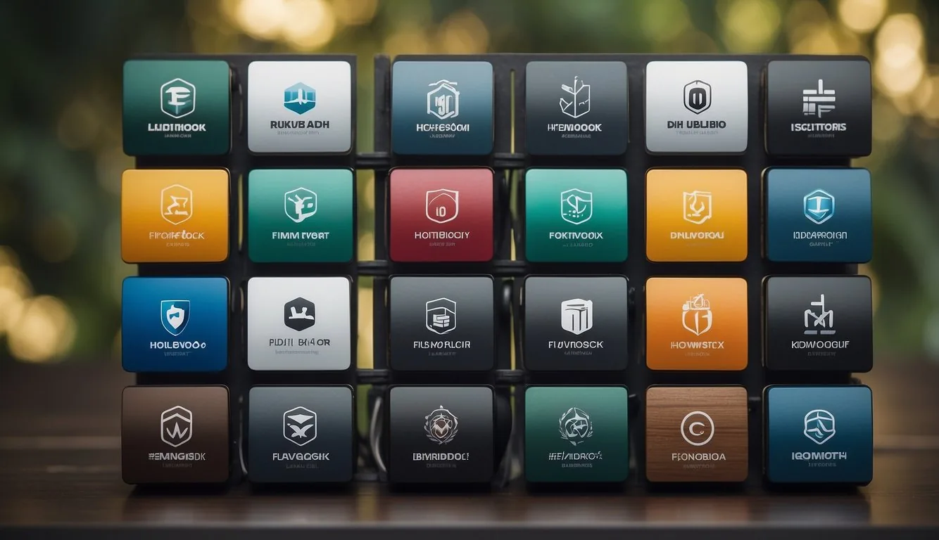 A lineup of 10 web framework logos, arranged in a grid, with names underneath