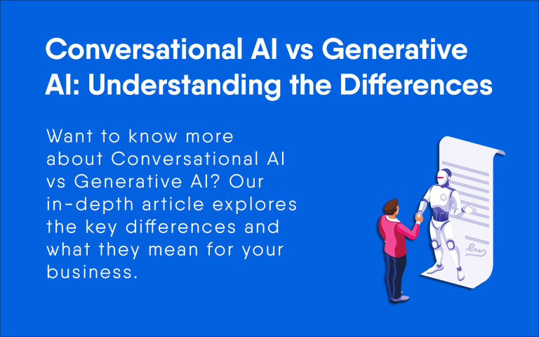 Conversational AI vs Generative AI: Understanding the Differences